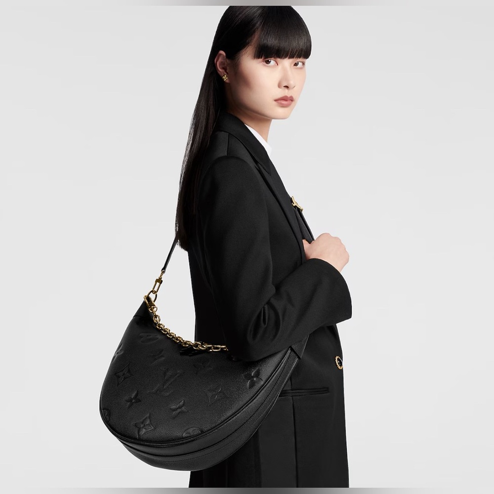 Louis Vuitton Loop Hobo Black Leather Crossbody Shoulder Bag - Picture 2 of 16